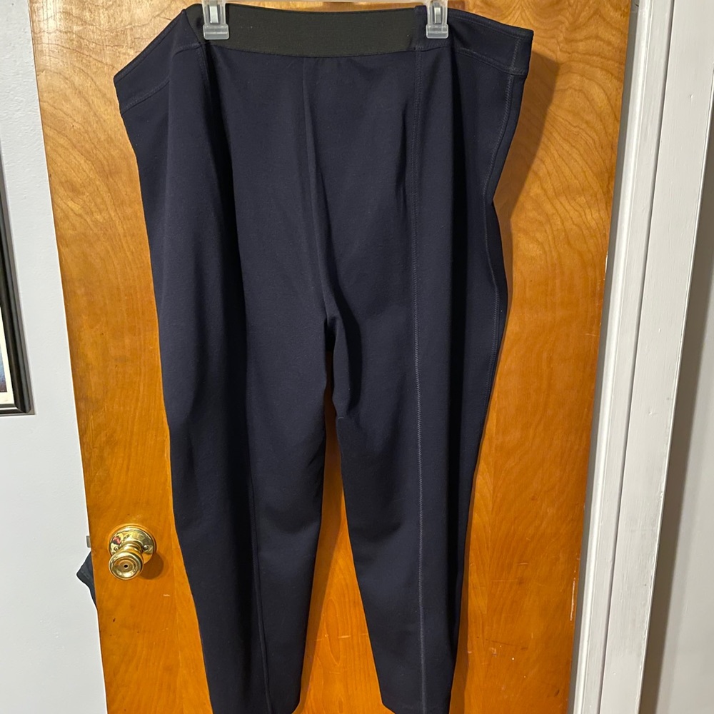 Tahari ASL Womens Plus Size Pants Navy 22W